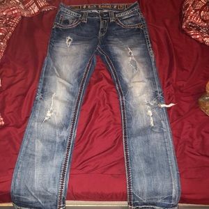Men’s Wren Straight Rock Revival Jeans Size 30